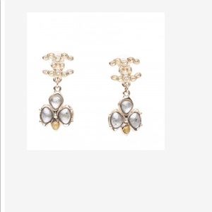 SOLD Authentic Resin CC Earrings Gold